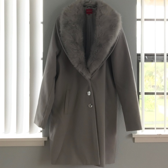 guess fit and flare coat